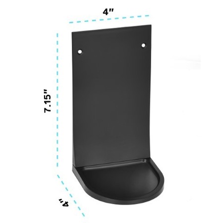 Alpine Industries Universal Soap/Sanitizer Dispenser Drip Tray, Black 4TRAY-BLK
